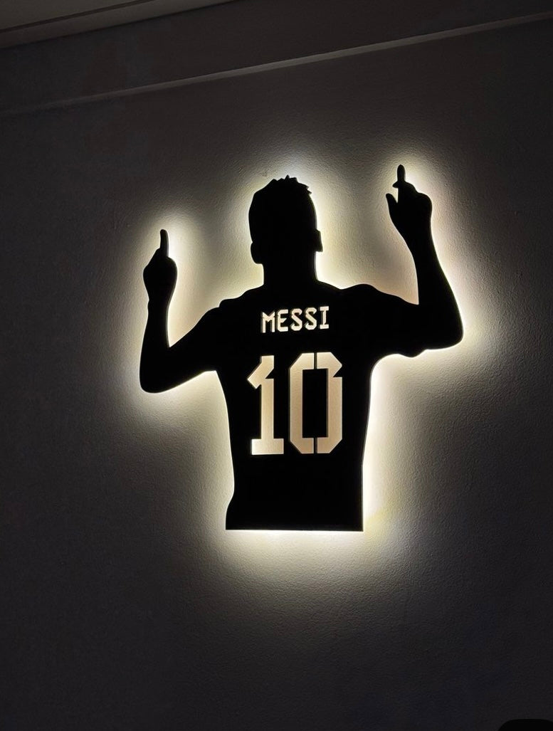 Messi wooden wall frame