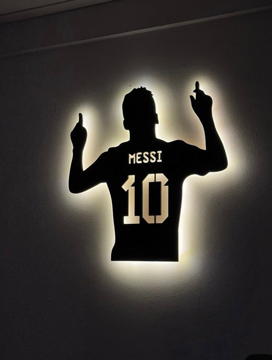 Messi wooden wall frame